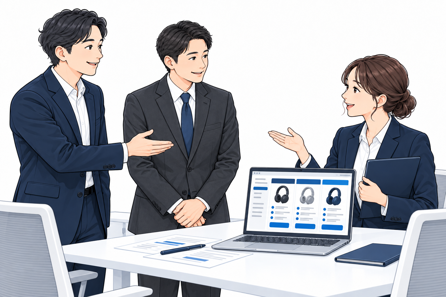 加盟者がお知り合いの事業者を当社担当者へ紹介するイメージ